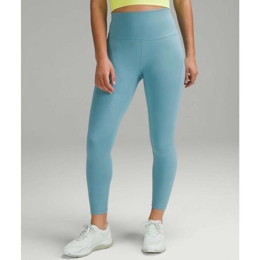 Lululemon Wunder Train Legging w/ Pockets HR 25” Size 6 Tidal Teal